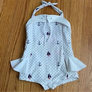 Janie and Jack Sailboat Nautical Bathing Suit 6-12m